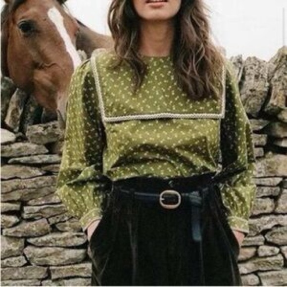 Doen 100% Organic Cotton Renoir Top in Cypress Calico XXL - Picture 2 of 9